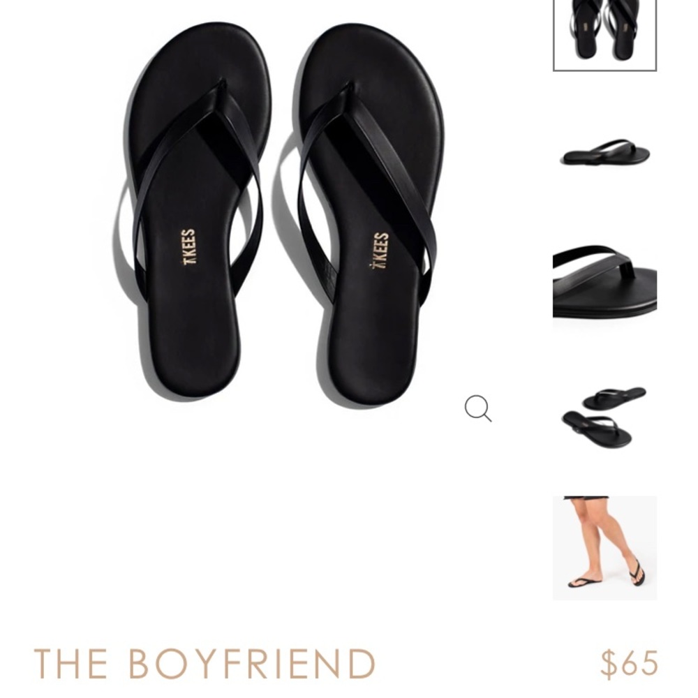 Tkees Flip flops size 8 in black